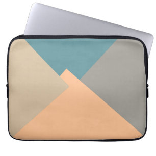 Modernes geometrisches Muster für die Retrofarben Laptopschutzhülle