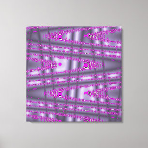 Modernes geometrisches Muster für Lila Hot Pink Wa Leinwanddruck