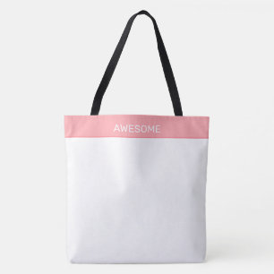 Modernes geometrisches Muster in Korallenrosa und Tasche