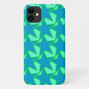 Modernes geometrisches Muster, Jade Green und Blau Case-Mate iPhone Hülle