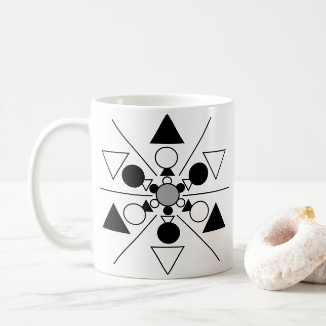 Modernes geometrisches Muster Kaffeetasse (Mit Donut)