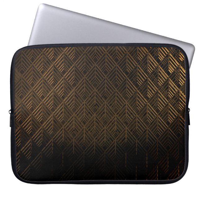 Modernes geometrisches Muster Laptopschutzhülle (Vorderseite)