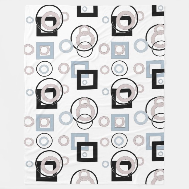 Modernes geometrisches Muster mehrfarbig Fleecedecke (Vorderseite)