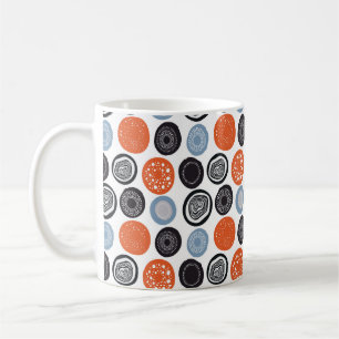 Modernes geometrisches Muster mit gezeichnet Kreis Kaffeetasse
