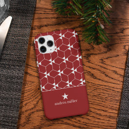 Modernes geometrisches Muster mit Stern Monogram Case-Mate iPhone Hülle