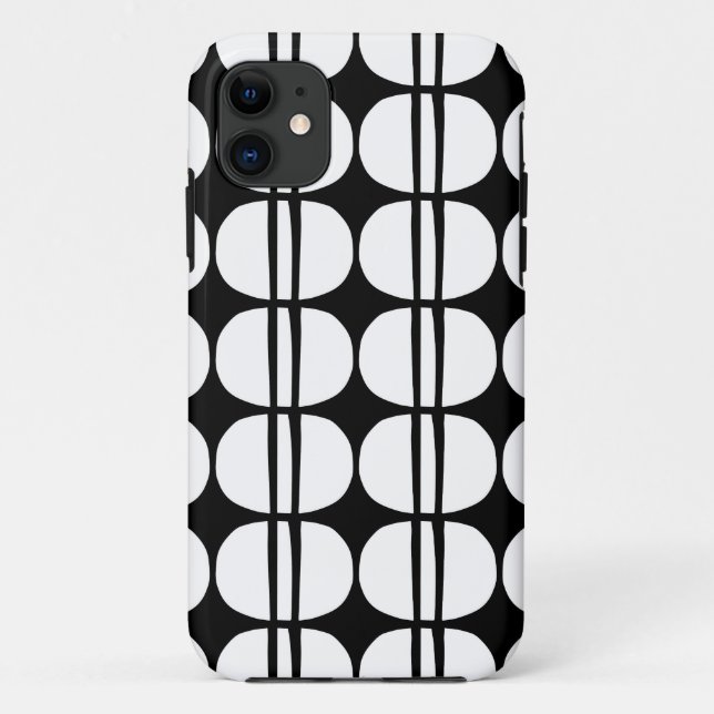 Modernes geometrisches Muster Mitte des Jahrhunder Case-Mate iPhone Hülle (Rückseite)