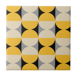 Modernes geometrisches Muster Mitte des Jahrhunder Fliese