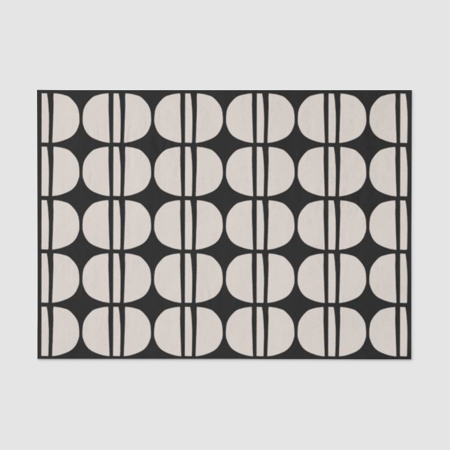 Modernes geometrisches Muster Mitte des Jahrhunder Seidenpapier (Vorderseite)
