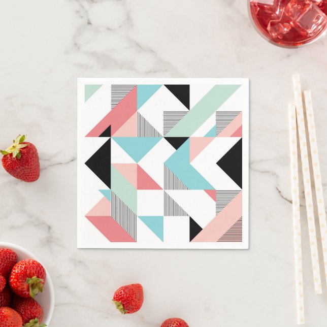 Modernes geometrisches Muster Serviette (Beispiel)