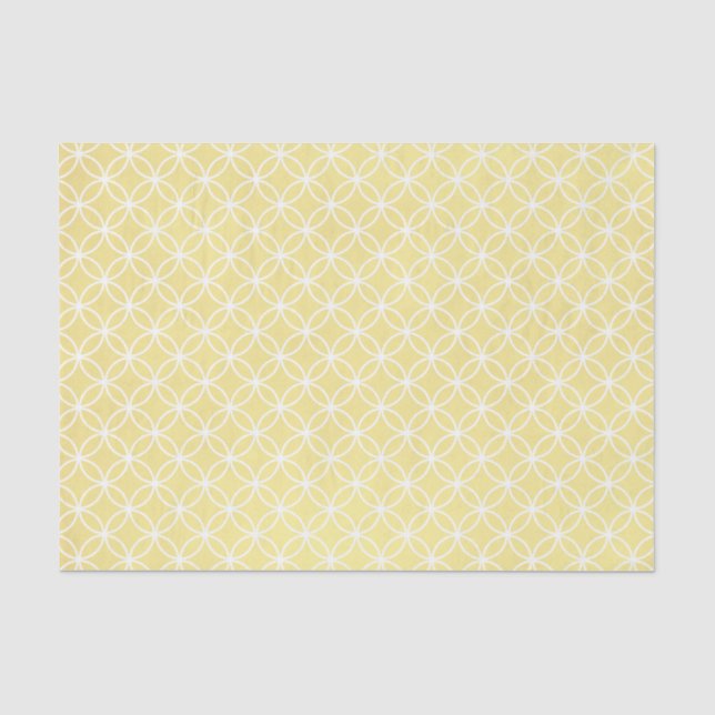 Modernes geometrisches Muster Sonnige Pastellgelbe Seidenpapier (Vorderseite)