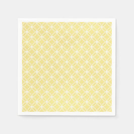 Modernes geometrisches Muster Sonnige Pastellgelbe Serviette