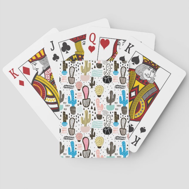 Modernes geometrisches Muster Spielkarten (Rückseite)
