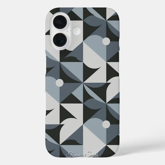 Modernes geometrisches Muster - Stilvoll und einzi iPhone 16 Hülle (Rückseite)
