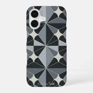 Modernes geometrisches Muster - Stilvolles Design iPhone 16 Hülle