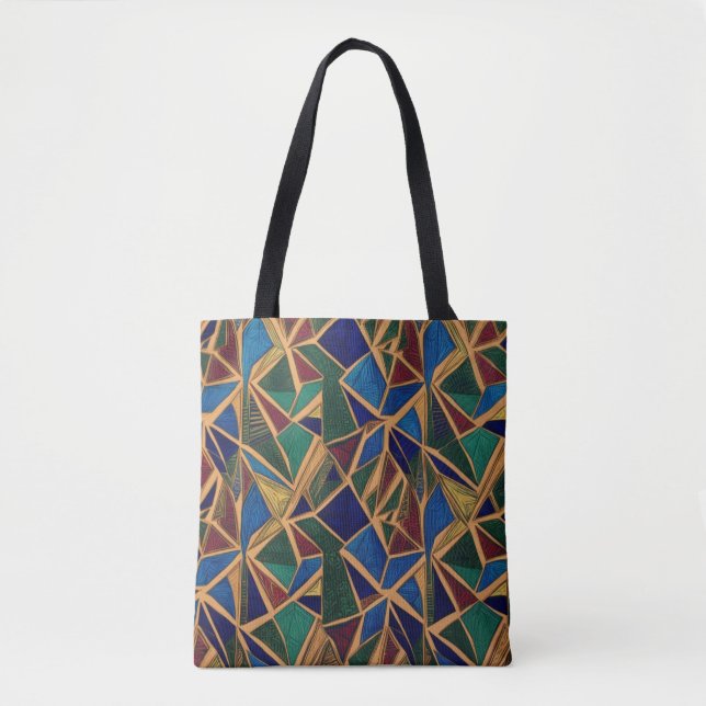 Modernes geometrisches Muster Tasche (Vorderseite)