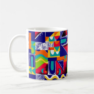 Modernes geometrisches nahtloses Muster Kaffeetasse