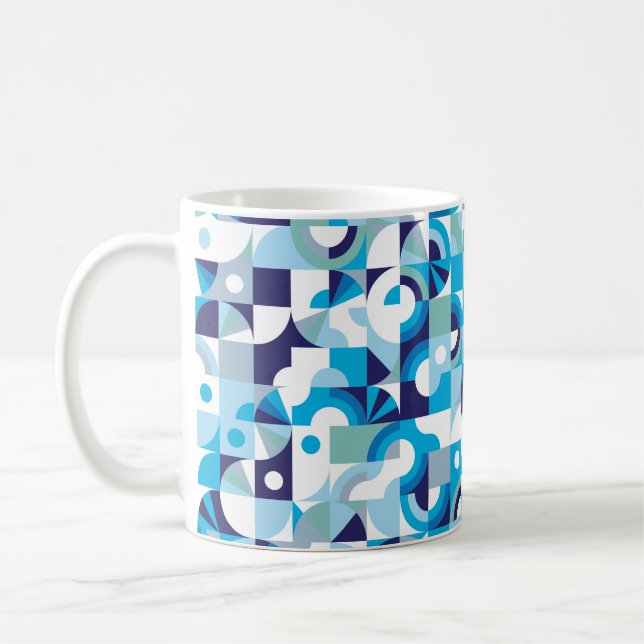 Modernes geometrisches nahtloses Muster Kaffeetasse (Links)