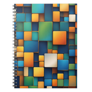 Modernes geometrisches Notebook - kühl und farbenf Notizblock