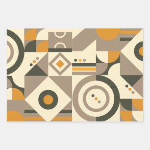 Modernes geometrisches Papier für Retro Earth Tone