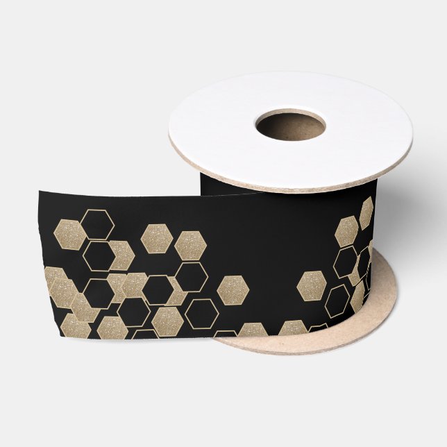modernes geometrisches Party aus Hexagon Satinband (Spule)