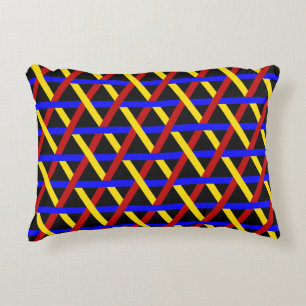 Modernes geometrisches Retro-Hexagons-Muster Dekokissen