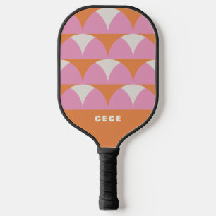 Modernes geometrisches Retro-personalisiert Pickleball Schläger