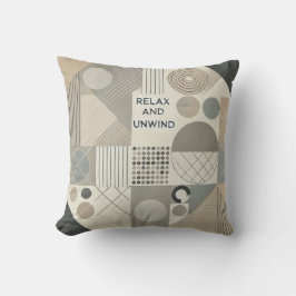 Modernes geometrisches Schubkissen - Relax und Ent Kissen