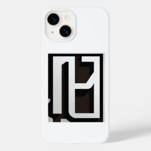 Modernes geometrisches Schwarz-Weiß-Gehäuse Case-Mate iPhone 14 Hülle