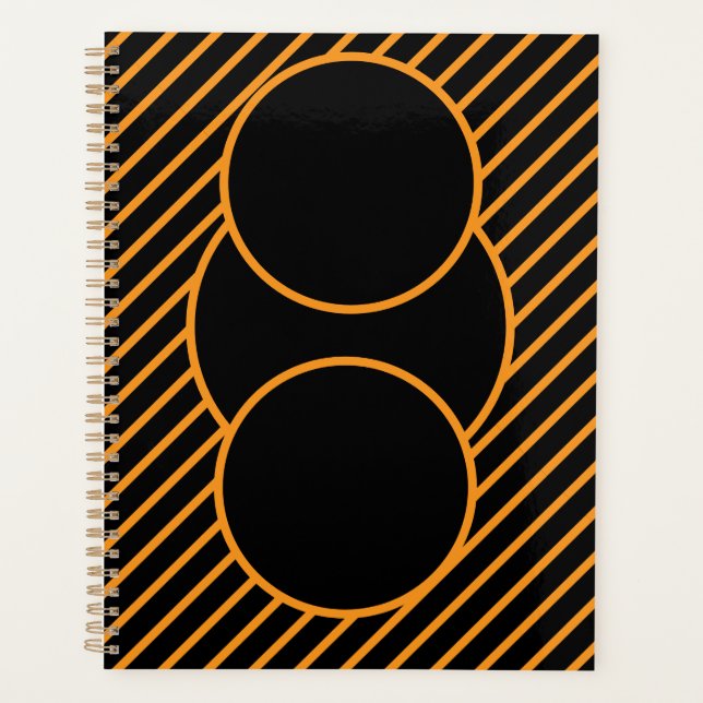 Modernes geometrisches SpiralNotebook Planer (Vorderseite)