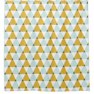 Modernes geometrisches tadelloses gelbes duschvorhang