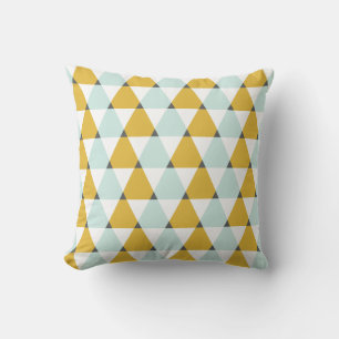 Modernes geometrisches tadelloses gelbes kissen