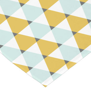 Modernes geometrisches tadelloses gelbes kurzer tischläufer