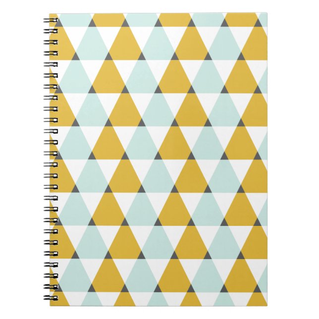 Modernes geometrisches tadelloses gelbes notizblock (Vorderseite)