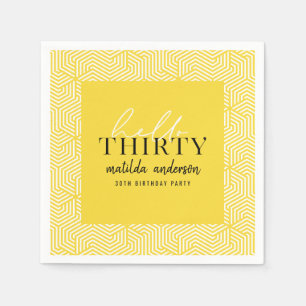 Modernes geometrisches und skritisches 30. Party Serviette