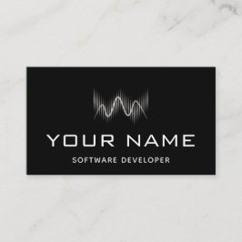 Modernes Geometrisches Wave Software Developer Tec Visitenkarte