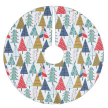 Modernes geometrisches Weihnachtsbaummuster für Re
