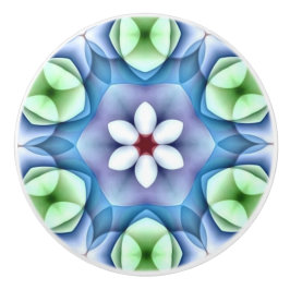 Modernes geometrisches weißes Gänseblümchen Keramikknauf