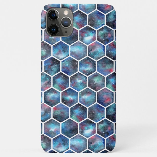 Modernes geometrisches Weltraumgitter mit kosmisch Case-Mate iPhone Hülle (Rückseite)