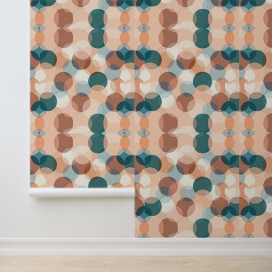 Modernes geometrisches Zirkelmuster an der Küste A Tapete