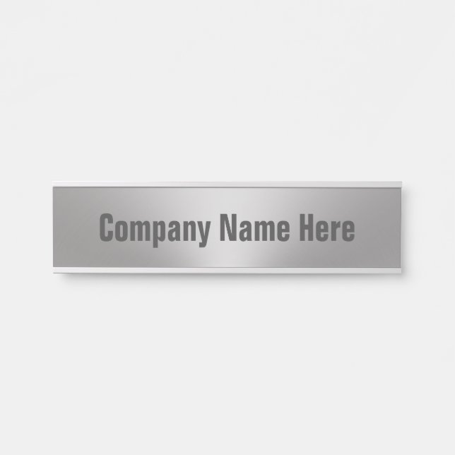 Modernes Geschäftsbüro für Metallverarbeitung Türschild (Vorderseite )