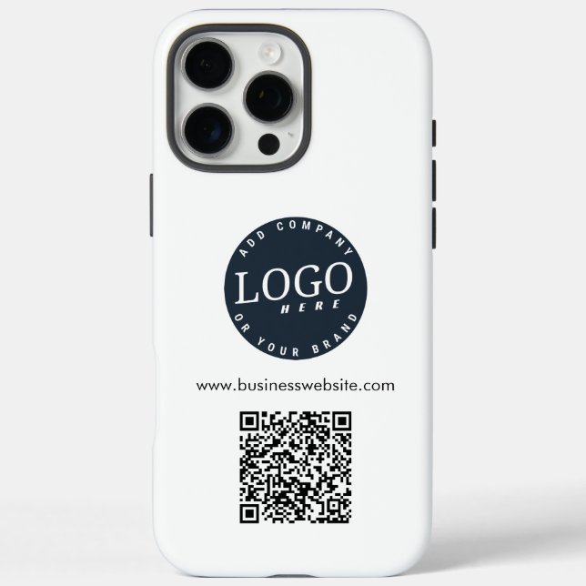 Modernes Geschäftslogo QR-Code Mitarbeiter individ iPhone 16 Pro Max Hülle (Rückseite)
