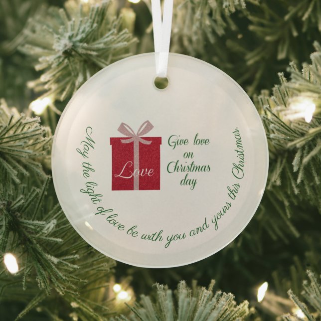 Modernes Geschenk der Liebe für Weihnachtsfeiern Ornament Aus Glas (InSitu)