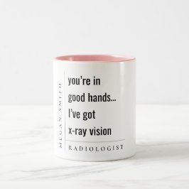 Modernes Geschenk eines Motivierend Radiologen mit Zweifarbige Tasse