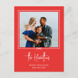 Modernes Geschenk Foto Urlaub Postkarte Weihnachts