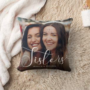 Modernes Geschenk für das Script-Foto Kissen
