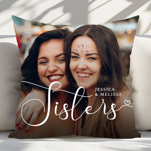 Modernes Geschenk für das Script-Foto Kissen
