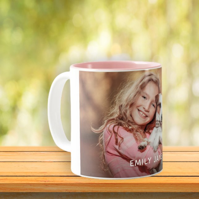 Modernes Geschenk für kundenspezifische Fotos Tass Zweifarbige Tasse (Von Creator hochgeladen)