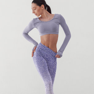 Modernes Geschenk für Lila Glitzer Glitzern Leggings