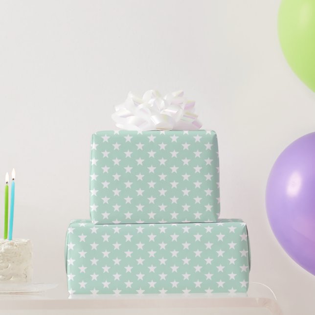 Modernes Geschenk für Meeresfrüchte mit grünen wei Geschenkpapier (Partygeschenke)