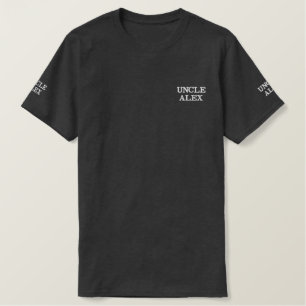 Modernes Geschenk für Onkel Schwangerschaft Ankünd Besticktes T-Shirt